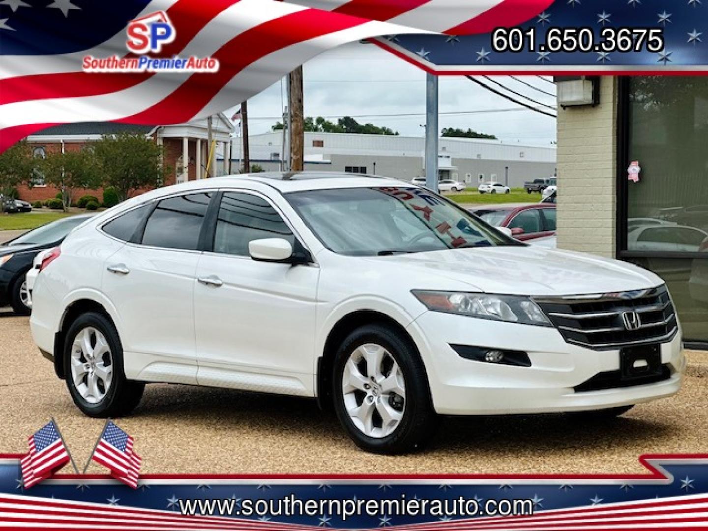 2012 WHITE HONDA CROSSTOUR EX-L (5J6TF1H52CL) , located at 922 W. Beacon St., Philadelphia, MS, 39350, (601) 650-3675, 32.770447, -89.127151 - Photo#0